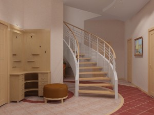 Дизайн прихожей с лестницей